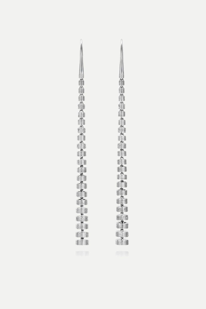 Tutamen Stack Drop Earrings Silver