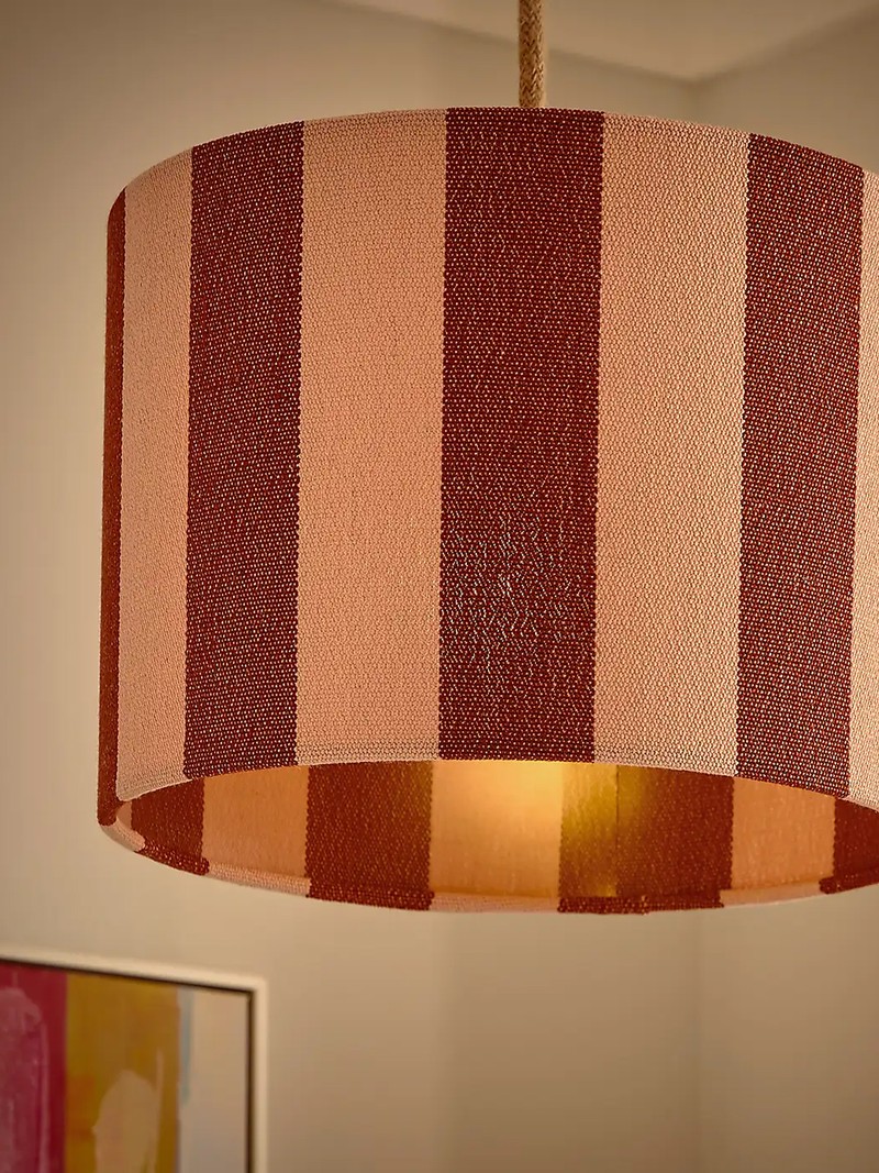 Beatrice Stripe Drum Lamp Shade