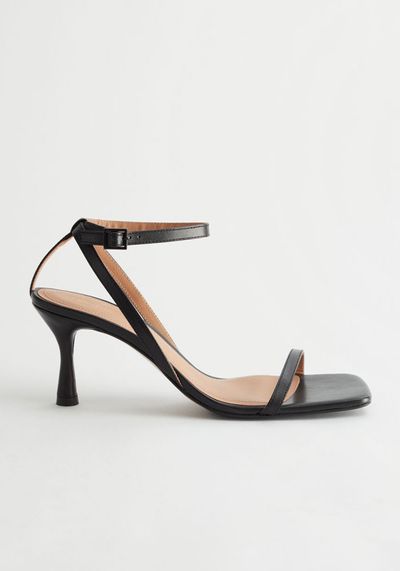 Strappy Leather Heeled Sandal