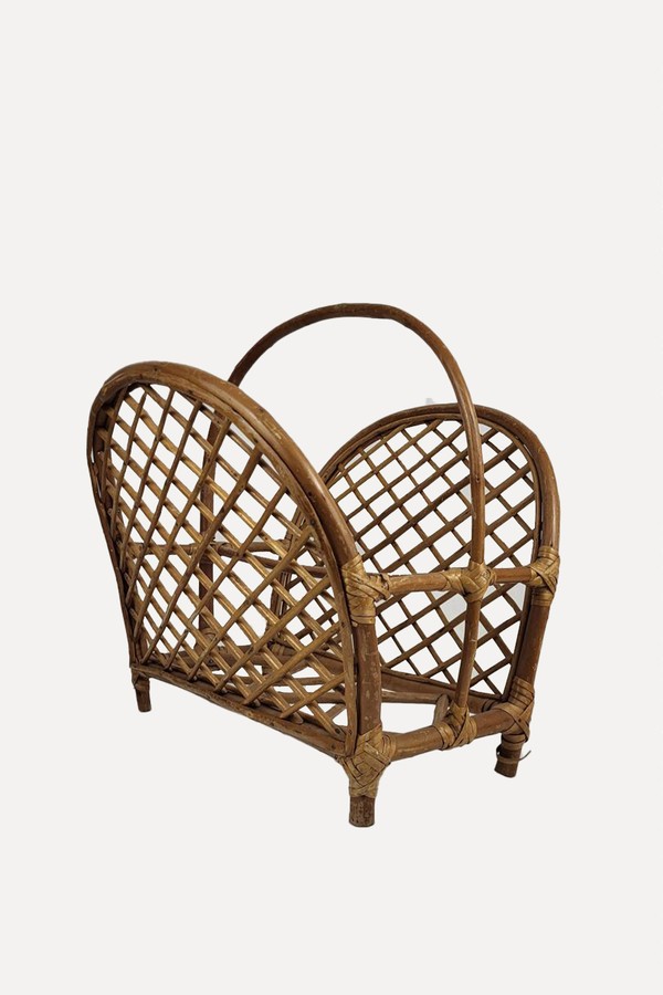 Rattan Magazine Rack from Selency