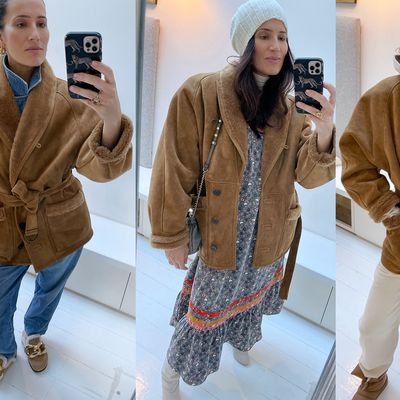 How To Wear A Suede Shearling Jacket – According To A Stylist
