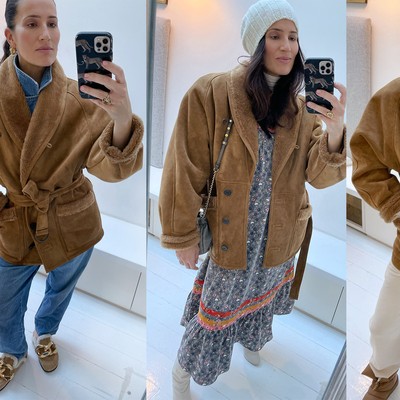 How To Wear A Suede Shearling Jacket – According To A Stylist