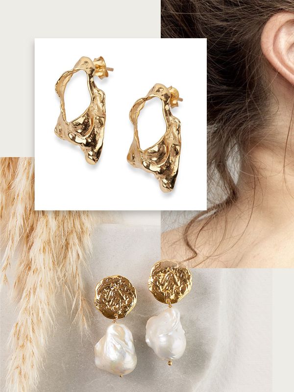 24 Hammered Gold Earrings We Love