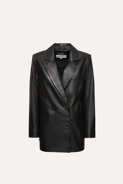 Veda Dalia Relaxed Leather Blazer from Reformation