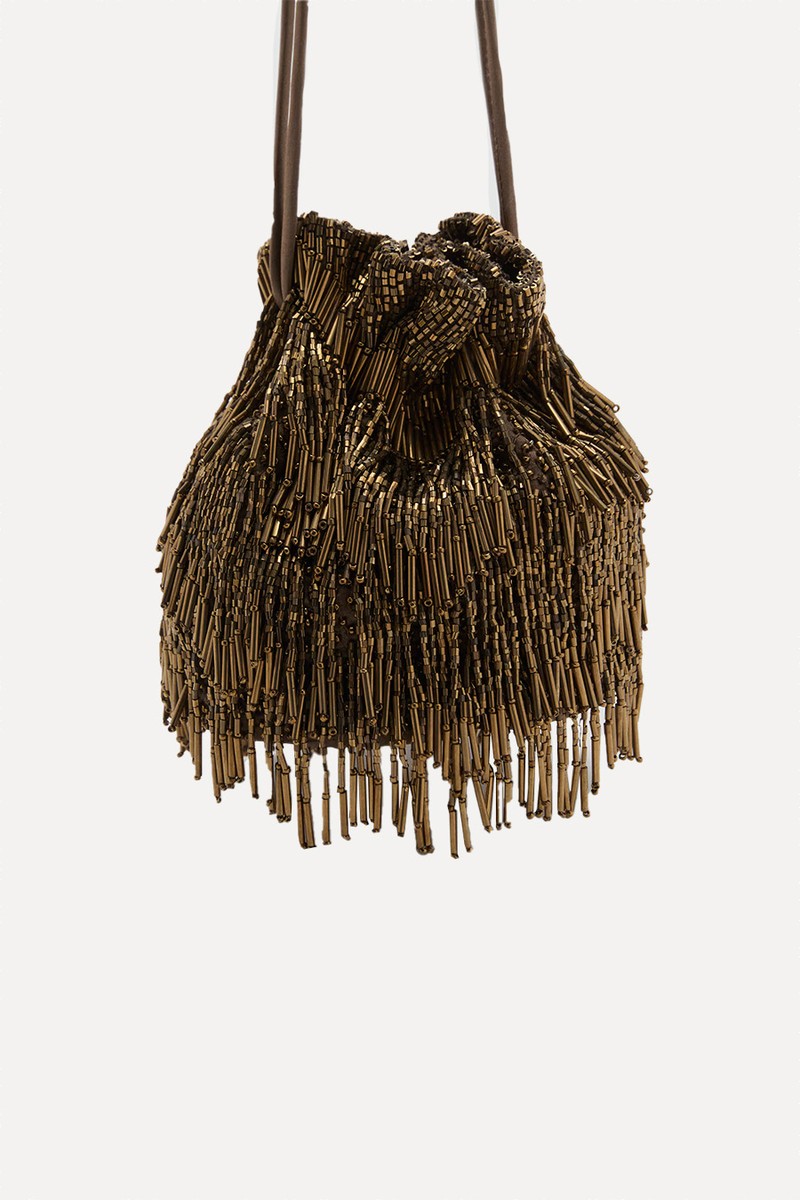 Beaded Handbag from MANGO