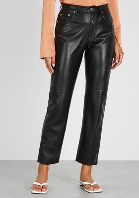 Vinni Black Faux-Leather Trousers, £315 | Nanushka