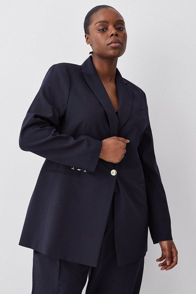 Plus Size Tailored Single Breasted Blazer