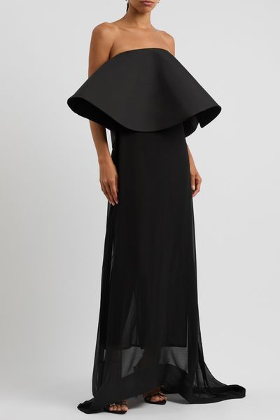 La Robe Vela Strapless Chiffon Gown from JACQUEMUS