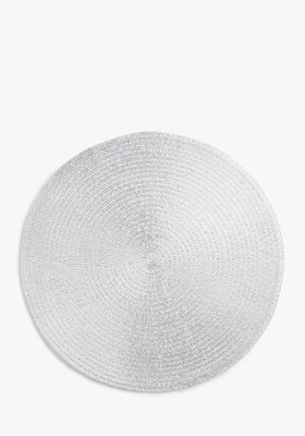 Sparkle Round Braided Placemats, Set of 4 from John Lewis