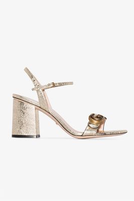 Gold Leather Sandals from Gucci