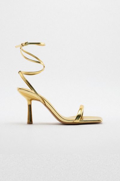 Lace-Up High-Heel Sandals from Zara