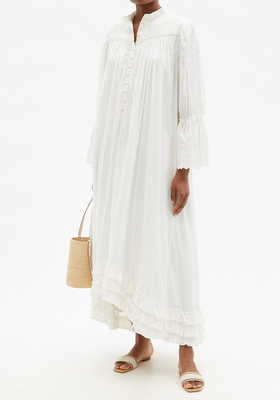 Bronte Lace-Trimmed Organic-Cotton Shirt Dress from Mimi Prober