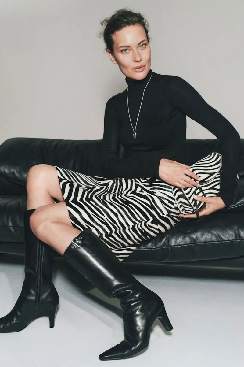 Veda Barrow Leather Low Waist Skirt from Reformation