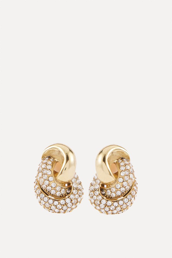 Love Knot 2.0 Embellished Clip-On Earrings from Oscar De La Renta