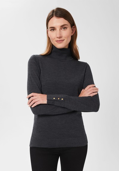 Lara Merino Wool Roll Neck Jumper