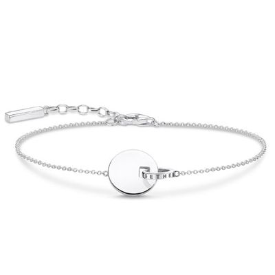 Bracelet Together Coin With Silver Coloured RIng