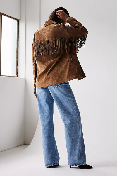 Suede Fringe Blazer Jacket from Blank NYC