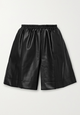 Clark Faux-Leather Shorts from Staud