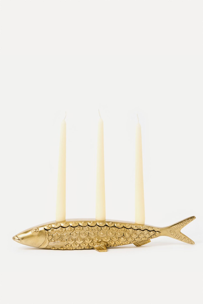 Fish Metal Triple Candle Holder from Oliver Bonas