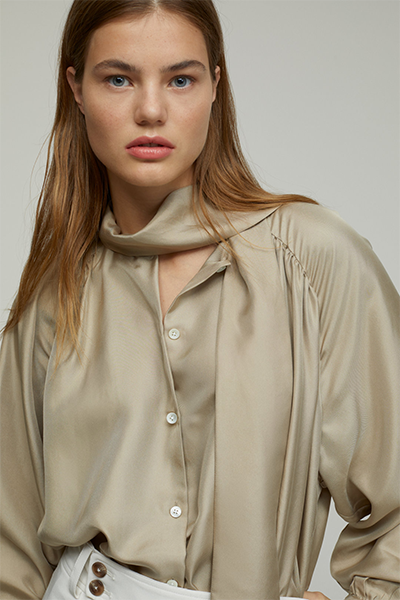 Silk Twill Blouse