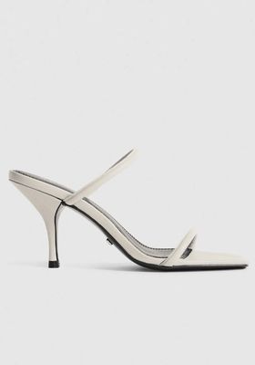 Magda Leather Strappy Heeled Sandals from Reiss