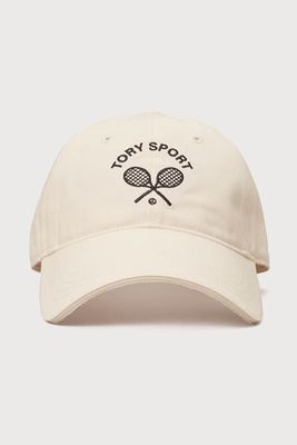 Embroidered Racquets Cap from Tory Burch
