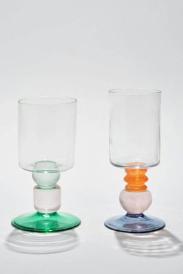 Pair Of Miami Wine Glasses  from Gather