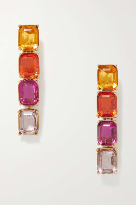 Gold-Tone Crystal Earrings from Oscar De La Renta