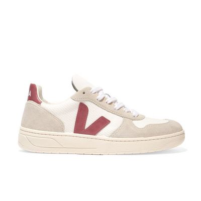 V-10 Leather Mesh & Suede Sneakers
