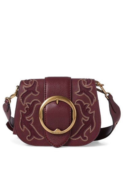 Suede-Trim Leather Lennox Bag