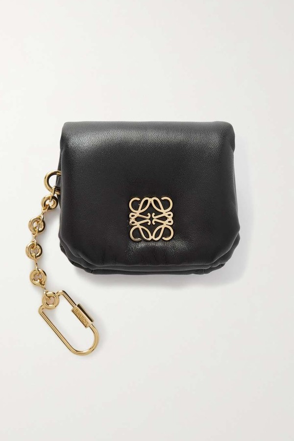 Puffer Goya Embellished Padded Leather Down Airpods Case from Loewe