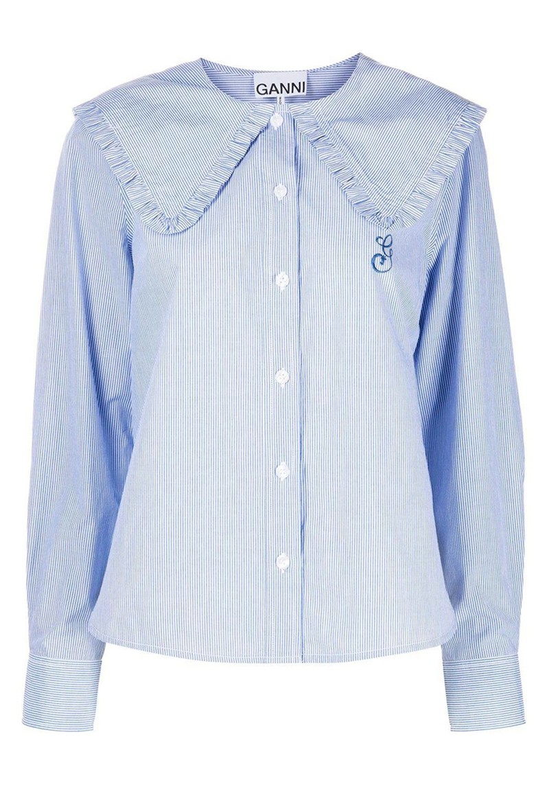 Classic Stripe Cotton Shirt from Ganni