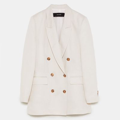 Glossy Linen Blazer from Zara