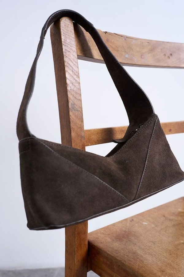 Safia Real Suede Shoulder Bag