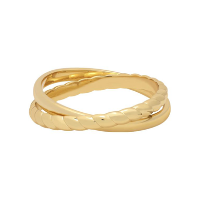 Interlocked Gold Band Ring from Astrid & Miyu