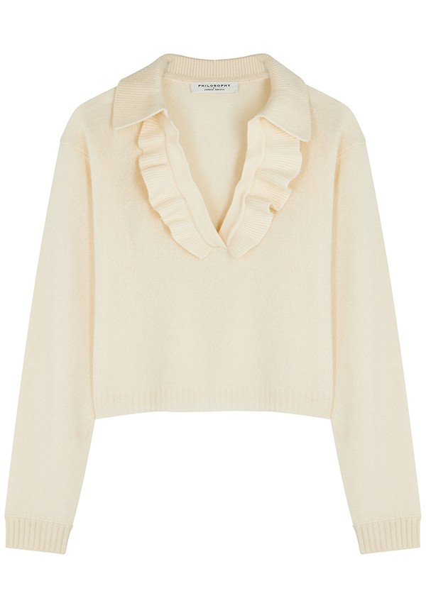 Ruffle Trimmed Wool Blend from Philosophy Di Lorenzo Serafini