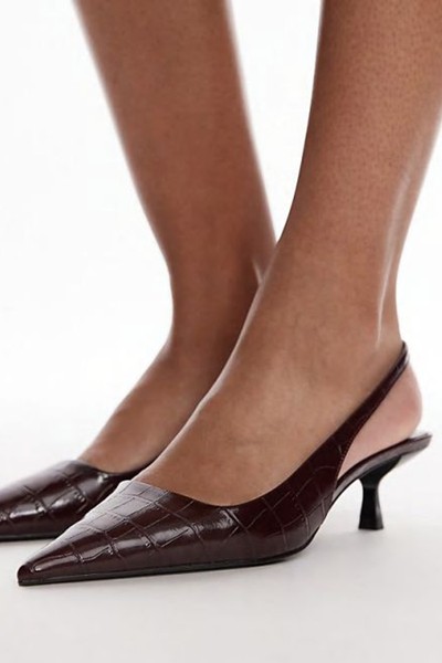 Sling Back Croc Heel from Mango