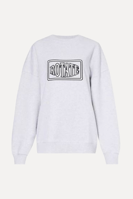 Brand-Embroidered Relaxed-Fit Organic-Cotton Sweatshirt from Rotate Sunday