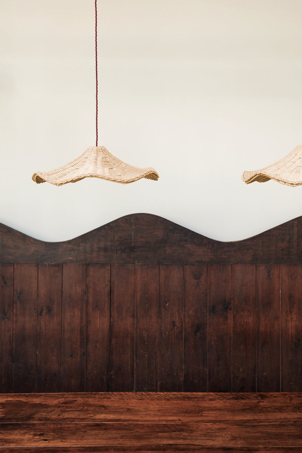 Rattan Wave Pendant Shade from MG & CO