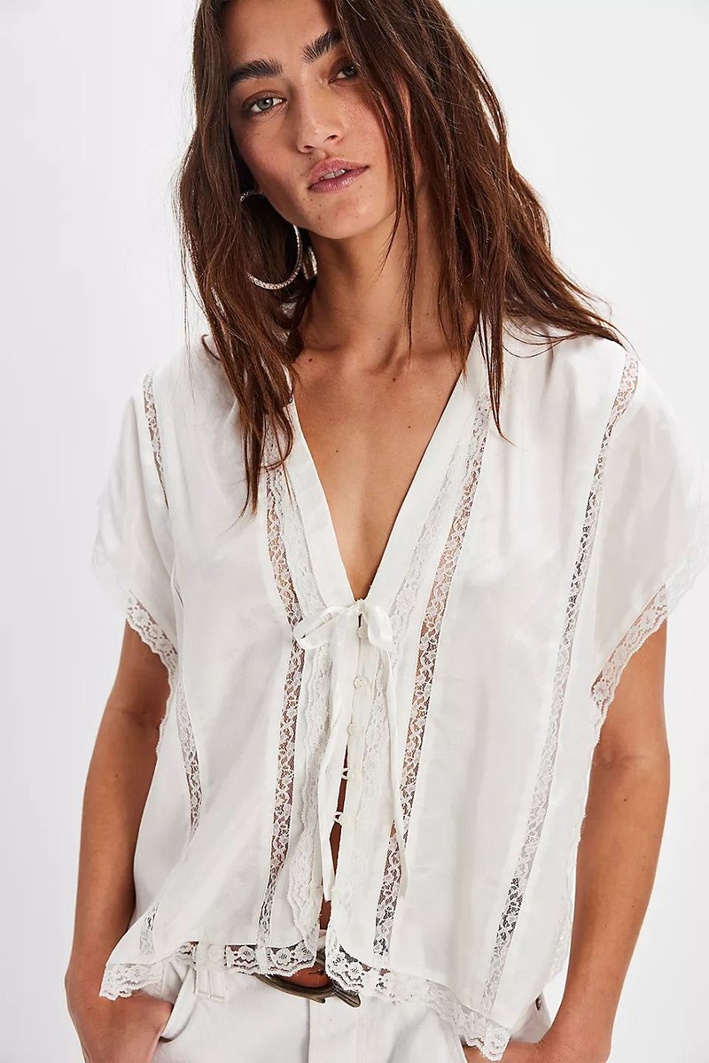 Marigold Shine Lace Top