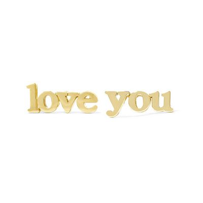 Love You Gold Earrings from Jennifer Meyer