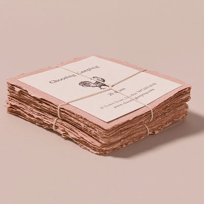 20 Handmade Rose Paper Cards