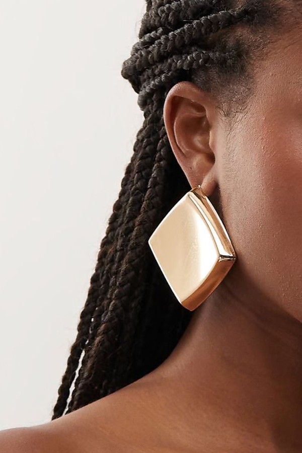 Oversized Square Earrings from Reclaimed Vintage