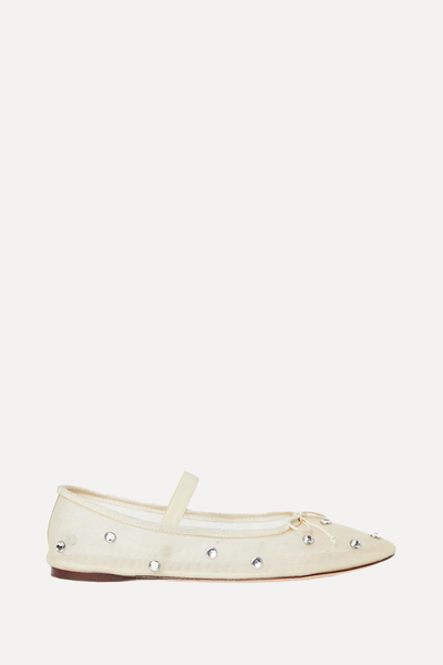 Leonie Cream/Clear Ballet Flats from  Loeffler Randall