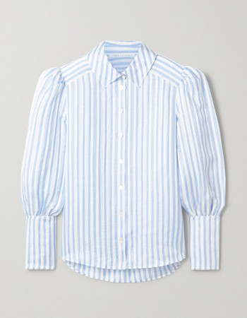 Ally Striped Linen, Silk & Modal-Blend Blouse, £310 | Veronica Beard