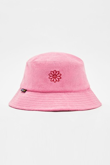 Printed Terry-Effect Bucket Hat from Bershka