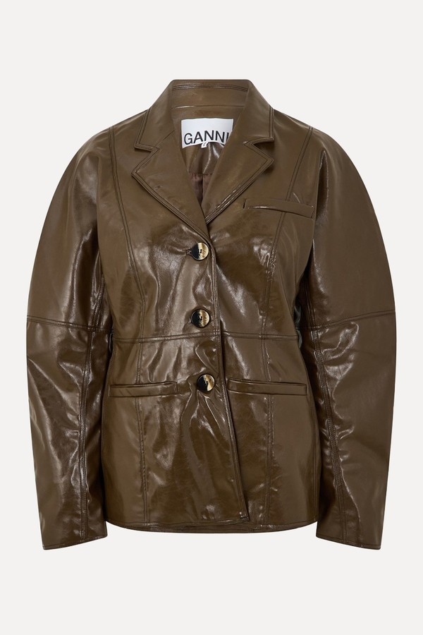 Patent Blazer from Ganni