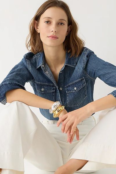 Tall Slim-Fit Chambray Shirt from J Crew