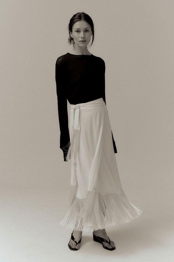  Dean Fringe Wrap Skirt 