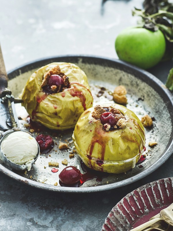 Bramley Bap with Amaretto Cherry